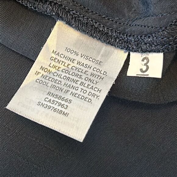 Something Navy Button Front Blouse Viscose Size Large Navy Blue - Picture 7 of 7